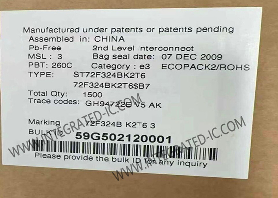 ST72F324BK2T6 Microcontroller MCU 8Bit ST7 Microcontroller IC 8MHz Embedded MCU