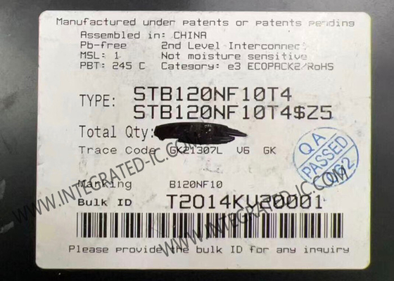 STB120NF10T4 Integrated Circuit Chip 100V 110A STripFET II Power MOSFET Transistors