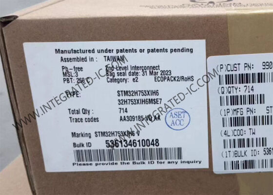 STM32H753XIH6 ARM Microcontroller IC with 265-TFBGA Package, 168 I/O, and Low-power RTC