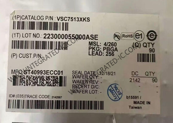 VSC7513XKS Ethernet IC 8-Port Industrial Gigabit Ethernet Switch With 4 Cu PHYs