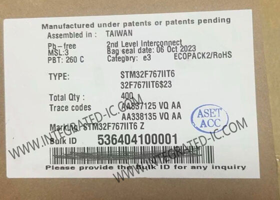 STM32F767IIT6 32-Bit MCU Microcontroller with 216MHz Speed and LQFP-176 Package for Embedded Applications