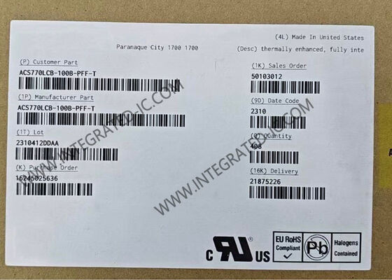 ACS770LCB-100B-PFF-T 1-Channel Fully Integrated Current Sensor IC