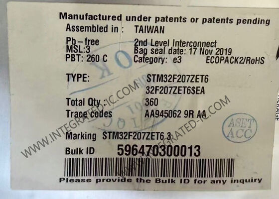 STM32F207ZET6 32-Bit ARM Microcontroller MCU with 120MHz Speed in 144-LQFP Package
