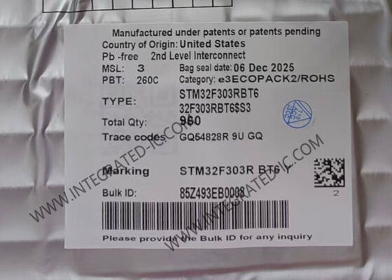 STM32F303RBT6 Microcontroller MCU 72 MHz 128KB Flash Embedded MCU LQFP-64