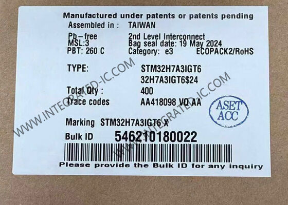 STM32H7A3IGT6 Microcontroller ARM Cortex M7 MCU 32Bit 280MHz 176-LQFP 1MB FLASH
