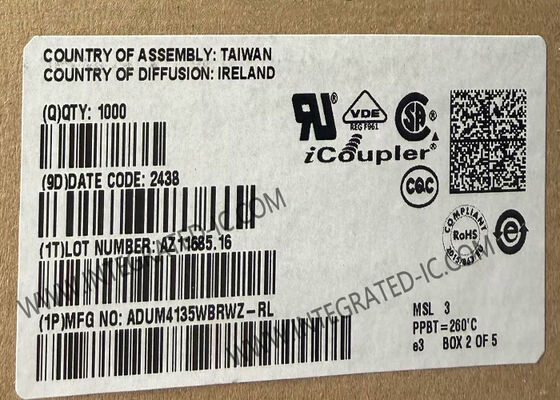 ADUM4135WBRWZ Integrated Circuit Chip 4.61A 5000Vrms Single-Channel Gate Driver IC SOIC16